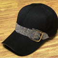 Bling Strap Studded Rhinestone Cap-Caps-The Rhinestone Belts