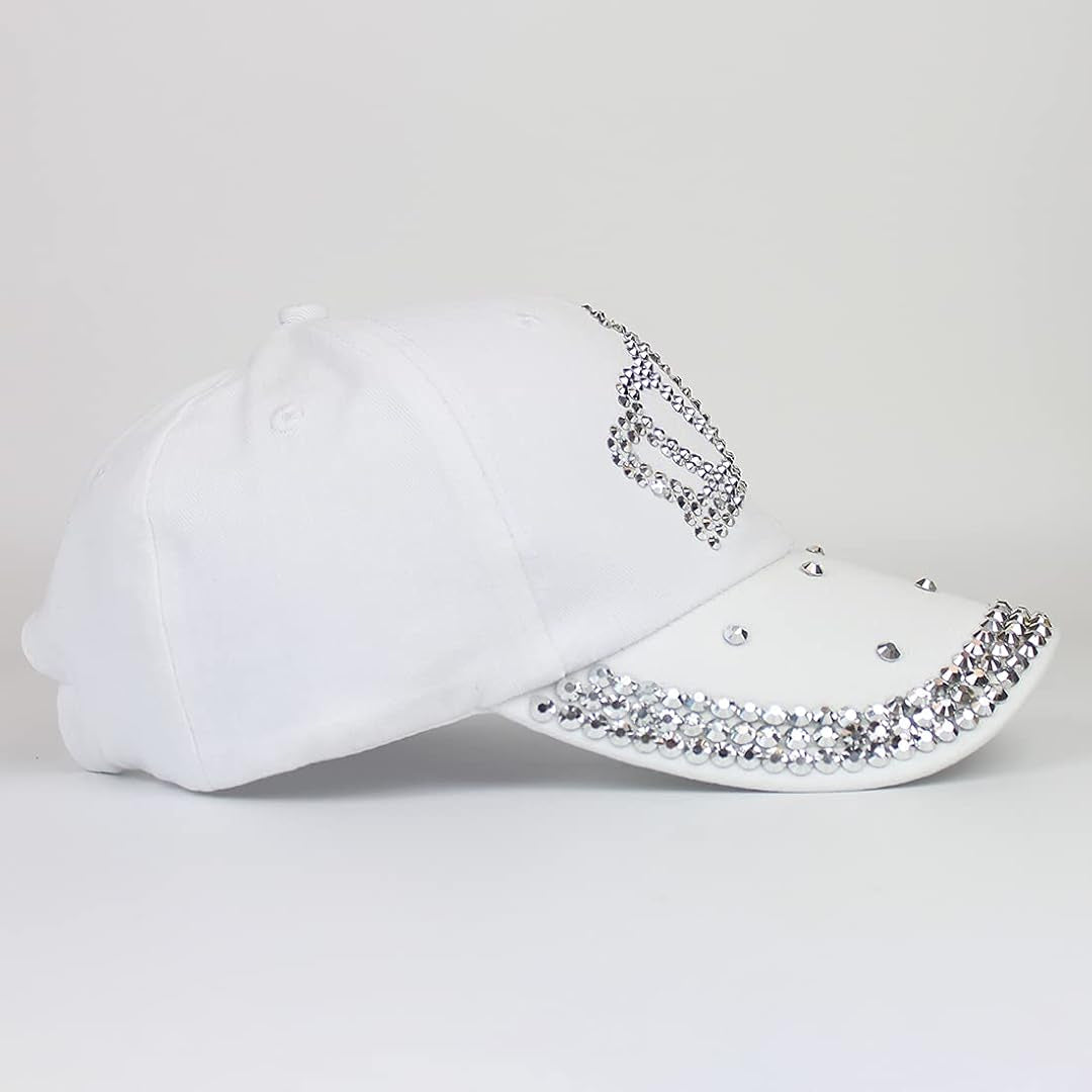 Crown Engraved Rhinestone Cap-Caps-The Rhinestone Belts