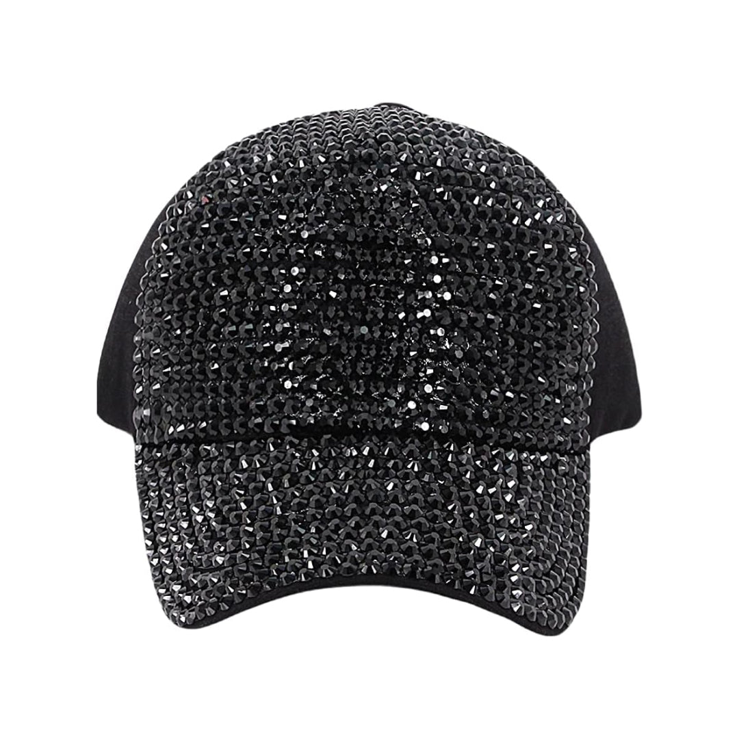 Brim Engraved Rhinestone Cap-Caps-The Rhinestone Belts