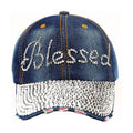 Blessed Rhinestone Cap-Caps-The Rhinestone Belts