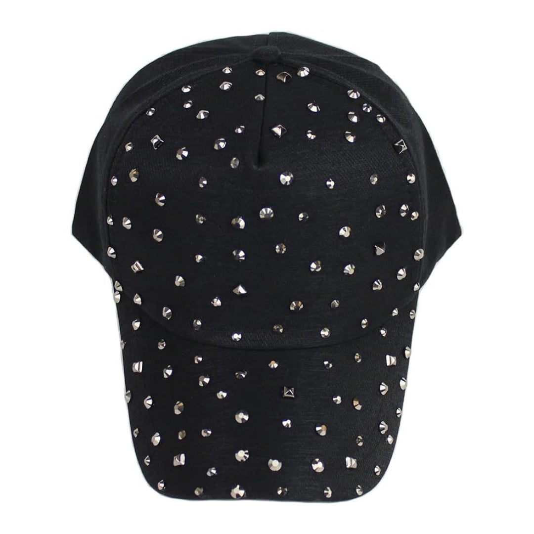 Sequins Studded Rhinestone Cap-Caps-The Rhinestone Belts