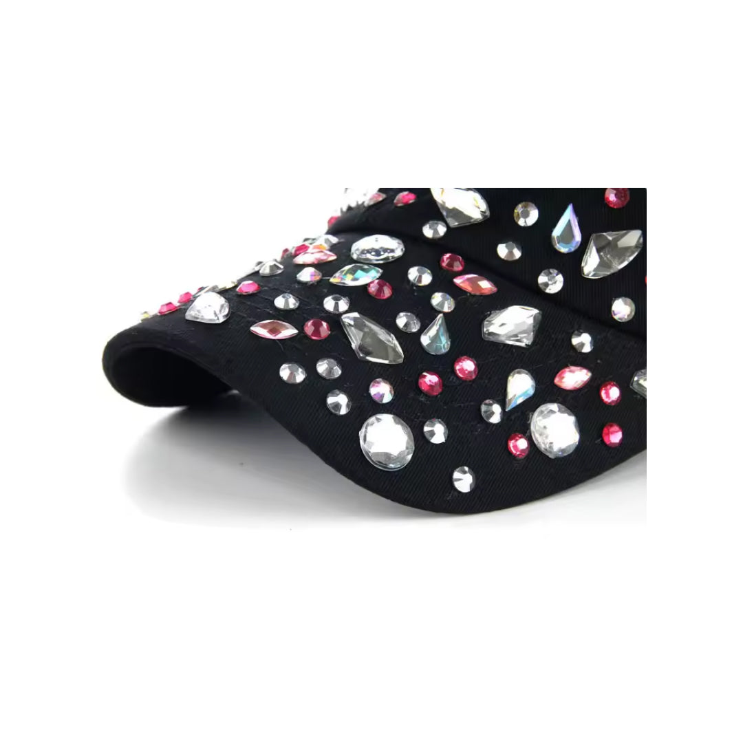 Multi Color Engraved Rhinestone Cap-Caps-The Rhinestone Belts