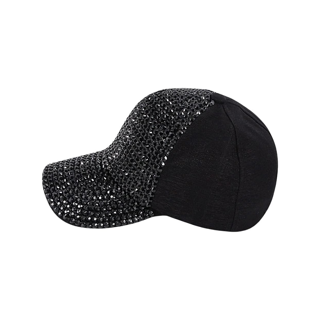 Brim Engraved Rhinestone Cap-Caps-The Rhinestone Belts