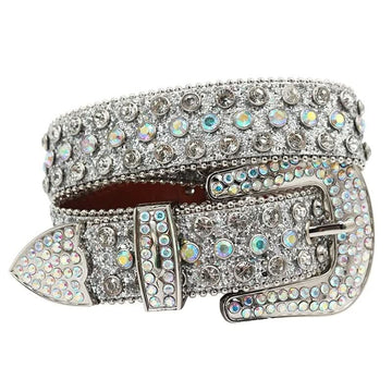 Statement Buckle Rhinestone Belt
